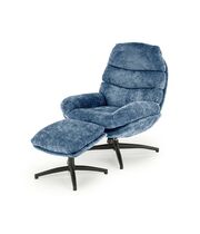 Кресло HALMAR DARIO синий/черный