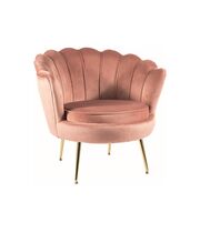 Кресло SIGNAL CAMELLIA Velvet Bluvel 52 античный розовый/золотой