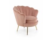 Кресло HALMAR AMORINITO светло-розовый/золото..