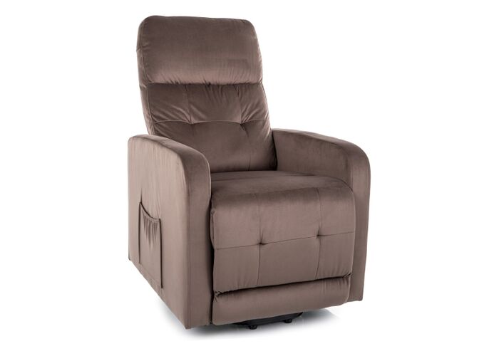 Кресло SIGNAL OTUS II Velvet Bluvel 38 раскладное, капучино