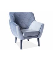 Кресло SIGNAL KIER 1 Velvet Bluvel 14 серый/венге