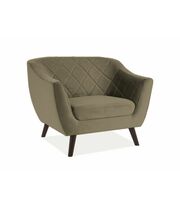 Кресло SIGNAL MOLLY 1 Velvet Bluvel 77 оливковый/венге