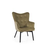 Кресло SIGNAL CARMEN Velvet Bluvel 77 оливковый/черный мат