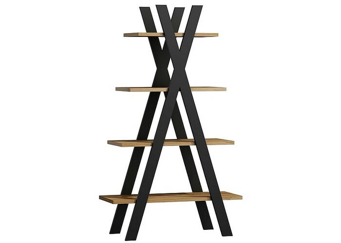 Стеллаж SIGNAL TIPI дуб вотан/черный, 136/80/30
