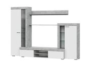 Стенка NN Мебель МГС 5 Цемент светлый/Белый..