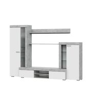 Стенка NN Мебель МГС 5 Цемент светлый/Белый