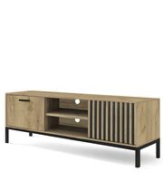 Тумба под теле/видео аппаратуру HALMAR LAMINO RTV-1 дуб крафт/черный