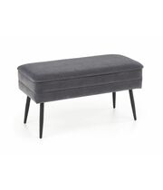 Скамья HALMAR VELVA серый/черный