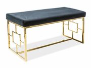 Скамья SIGNAL NOIR черный/золотой, 100/46/48..