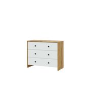 Комод NN Мебель (МС Дольче К) 3 ящика Дуб Золотой/Белый