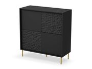 Комод HALMAR BULLET KM-2 черный/золотой..