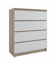 Комод ДСВ (МС Мори) МК 800.4 Сонома/Белый