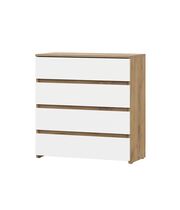 Комод NN Мебель (МС Некст К) Дуб Золотой/Белый, 4 ящика