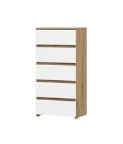 Комод NN Мебель (МС Некст К) Дуб Золотой/Белый, 5 ящиков