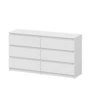 Комод NN Мебель (МС Денвер К) Серия 2 Белый, 6 ящ. (1,38м) SAFE