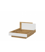 Кровать SV-МЕБЕЛЬ (МС Милан К) Серия 2 Дуб Золотой/Белый Матовый, двойная универс. 160/200