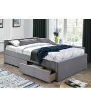 Кровать SIGNAL ELIOT Velvet tap. 142 серый, 120/200