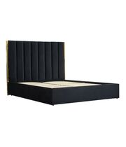 Кровать HALMAR PALAZZO черный/золотой, 160/200