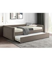 Кровать SIGNAL ELMO Velvet Bluvel 40 темно-бежевый/черный, 120/200