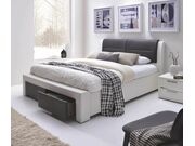 Кровать HALMAR CASSANDRA S белый/черный, 160/..