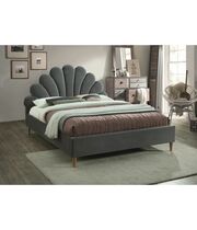 Кровать SIGNAL SANTANA Velvet Bluvel 14 серый/дуб 160/200