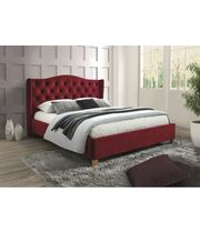 Кровать SIGNAL ASPEN Velvet Bluvel 59 бордовый/дуб 160/200