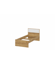 Кровать SV-МЕБЕЛЬ (МС Милан К) Дуб Золотой/Белый Матовый, 90/200