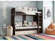 Кровать МК Стиль МИЙА венге/дуб молочный, дву..