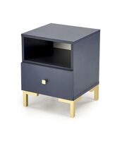 Тумба прикроватная HALMAR SILVIA синий/золотой