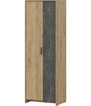 Шкаф NN Мебель МСП 1 Дуб золотой/Камень темный, двухстворчатый