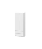 Шкаф NN Мебель (МС Денвер К) Серия 2 Белый, двухстворчатый с 2 ящ.