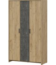 Шкаф NN Мебель МСП 1 Дуб золотой/Камень темный, трехстворчатый