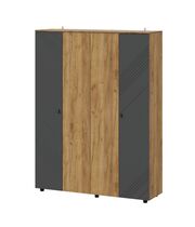 Шкаф NN Мебель (МС Байкал К) Дуб Золотой/Графит, четырехстворчатый (SAFE)