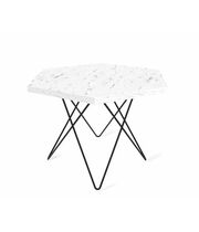 Стол журнальный Sheffilton SHT-TU37/ТТ20 60 ЛДСП артикул Сж-94 черный муар/мрамор каррара белый