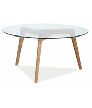 Стол журнальный SIGNAL OSLO L2 прозрачный/дуб