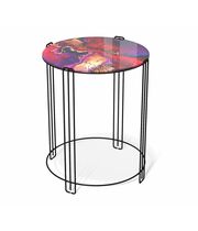 Стол журнальный Sheffilton SHT-CT53 амарантовый/черный муар