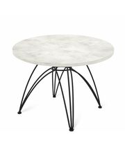 Стол журнальный Sheffilton SHT-S112/ТТ 60 ЛДСП артикул SHT-СЖ5 черный муар/хромикс белый