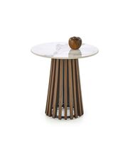 Стол журнальный HALMAR CARINA S бежевый мрамор/орех