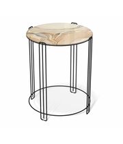 Стол журнальный Sheffilton SHT-CT53 дымчатый топаз/черный муар