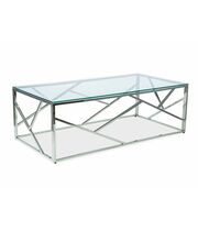 Стол журнальный SIGNAL ESCADA A прозрачный/хром, 120/60/40
