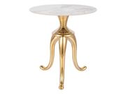 Стол журнальный SIGNAL SNAKE белый/золотой 48..