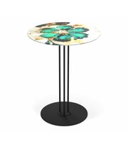 Стол журнальный Sheffilton SHT-CT55/H43 малахитово-зеленый/черный муар