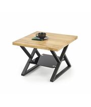 Стол журнальный HALMAR XENA KWADRAT натуральный дуб/черный, 60/60/45