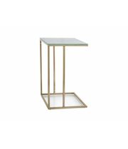 Стол журнальный SIGNAL SYMPHONY G белый мрамор/золотой, 40/30