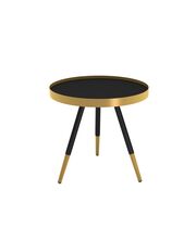 Стол журнальный Sheffilton SHT-CT28 черный муар/золото/черный