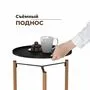 Стол журнальный Sheffilton SHT-CT62 черный муар/светлый орех