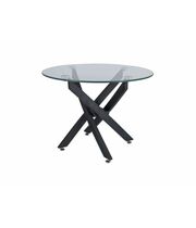 Стол журнальный SIGNAL AGIS A прозрачный/черный, 60/45