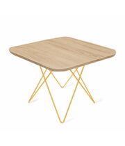 Стол журнальный Sheffilton SHT-TU37/ЛДСП 60/60 артикул Сж-93 золото/дуб сонома