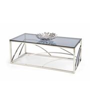 Стол журнальный HALMAR UNIVERSE дымчатый/серебристый, 120/60/45