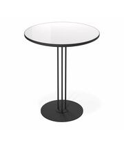 Стол журнальный Sheffilton SHT-CT54/H43 белый/черный муар